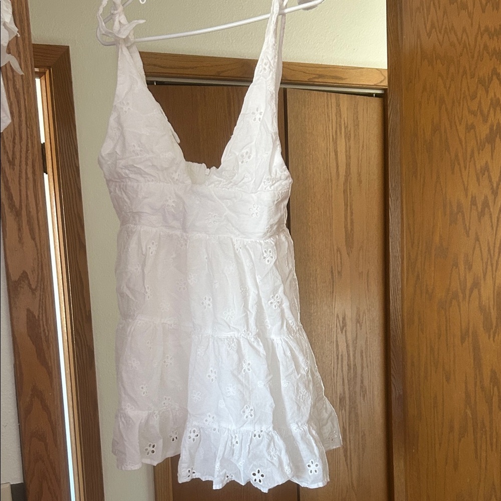 White Eyelet Sundress Mini